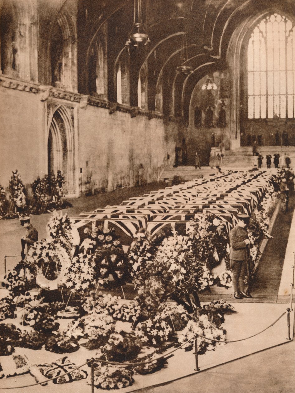 Die Opfer des R101-Luftschiffunglücks im Westminster Hall, London, 1930-1935 von Unbekannt