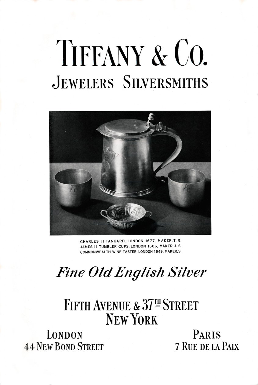 Tiffany & Co. Werbung, 1937 von Unbekannt
