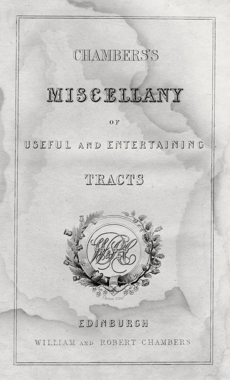 Titelseite von Chamberss Miscellany of Useful and Entertaining Tracts von Unbekannt