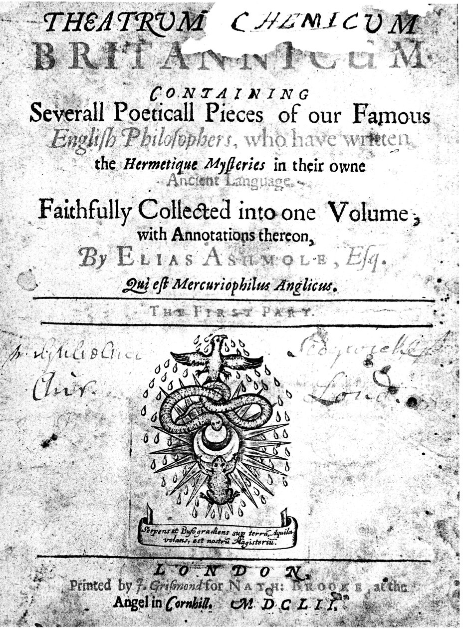 Titelseite von Elias Ashmoles Theatrum Chemicum Britannicum, 1652 von Unbekannt