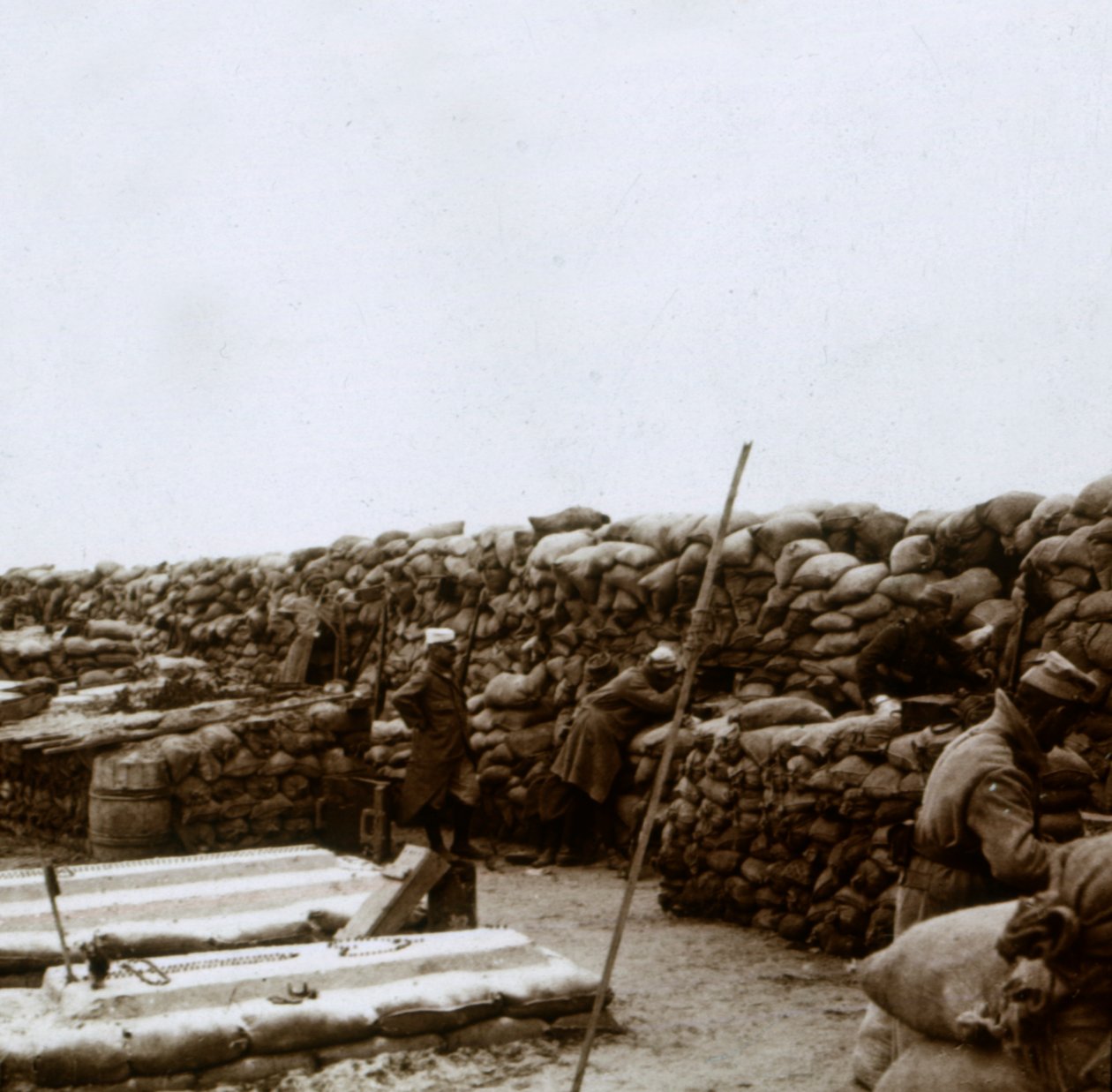 Schützengräben am Mamelon Vert, Nieuwpoort, Flandern, Belgien, ca. 1914-1918 von Unbekannt