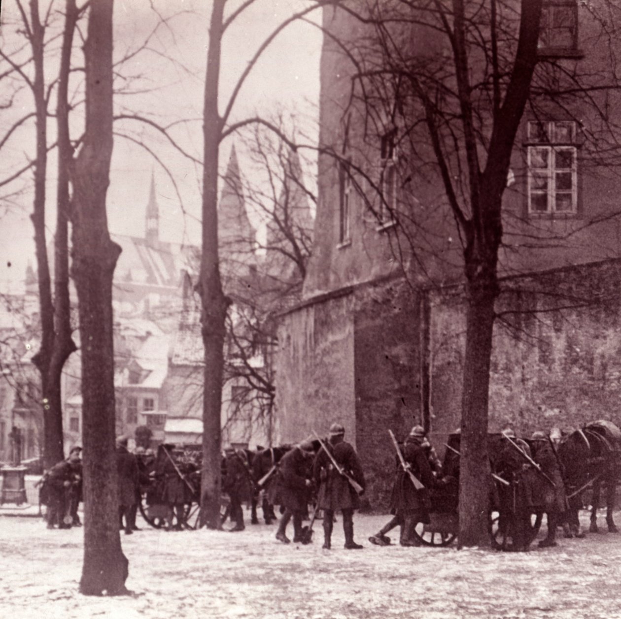 Truppen, Aachen, Deutschland, ca. 1914-1918 von Unbekannt