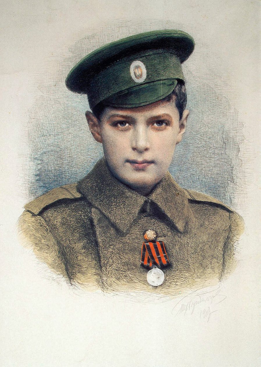Zarewitsch Alexei als Unteroffizier der russischen Armee, 1917 von Unbekannt
