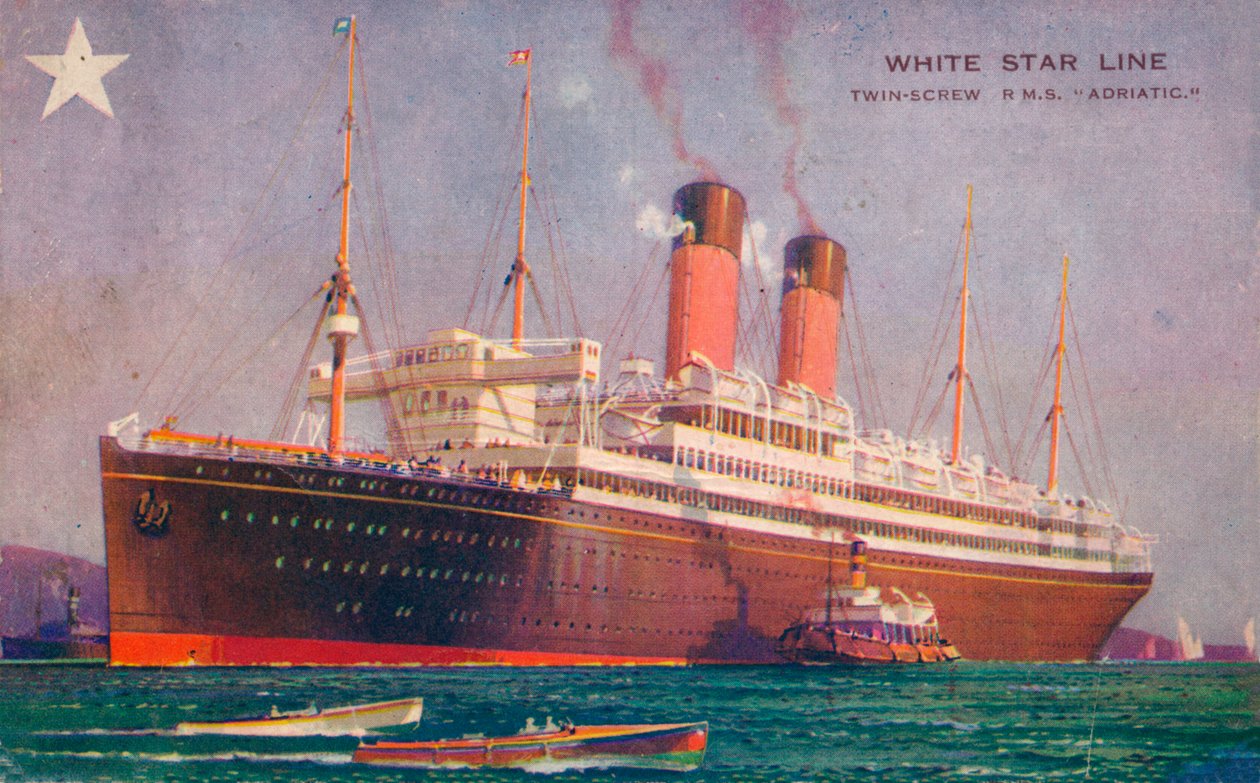 Doppelschrauben-RMS Adriatic der White Star Line, um 1907 von Unbekannt