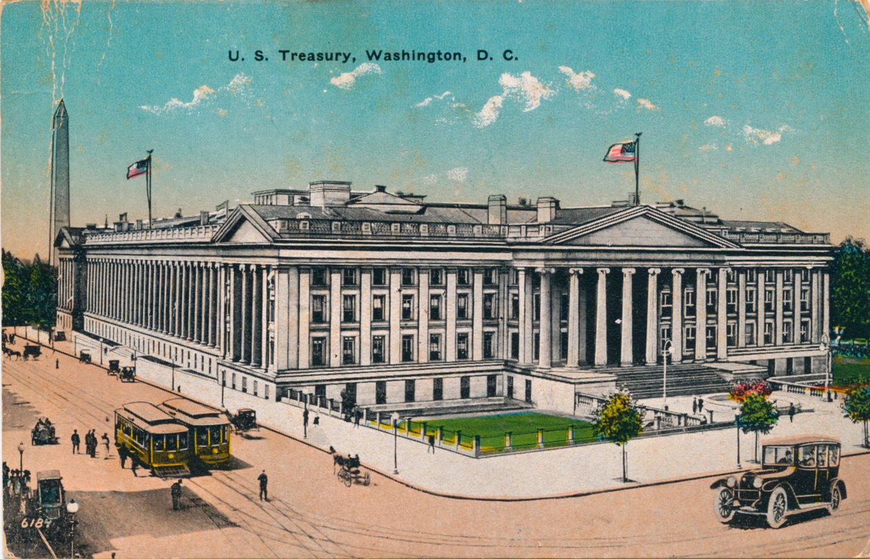 US-Finanzministerium, Washington, DC, ca. 1920er Jahre von Unbekannt