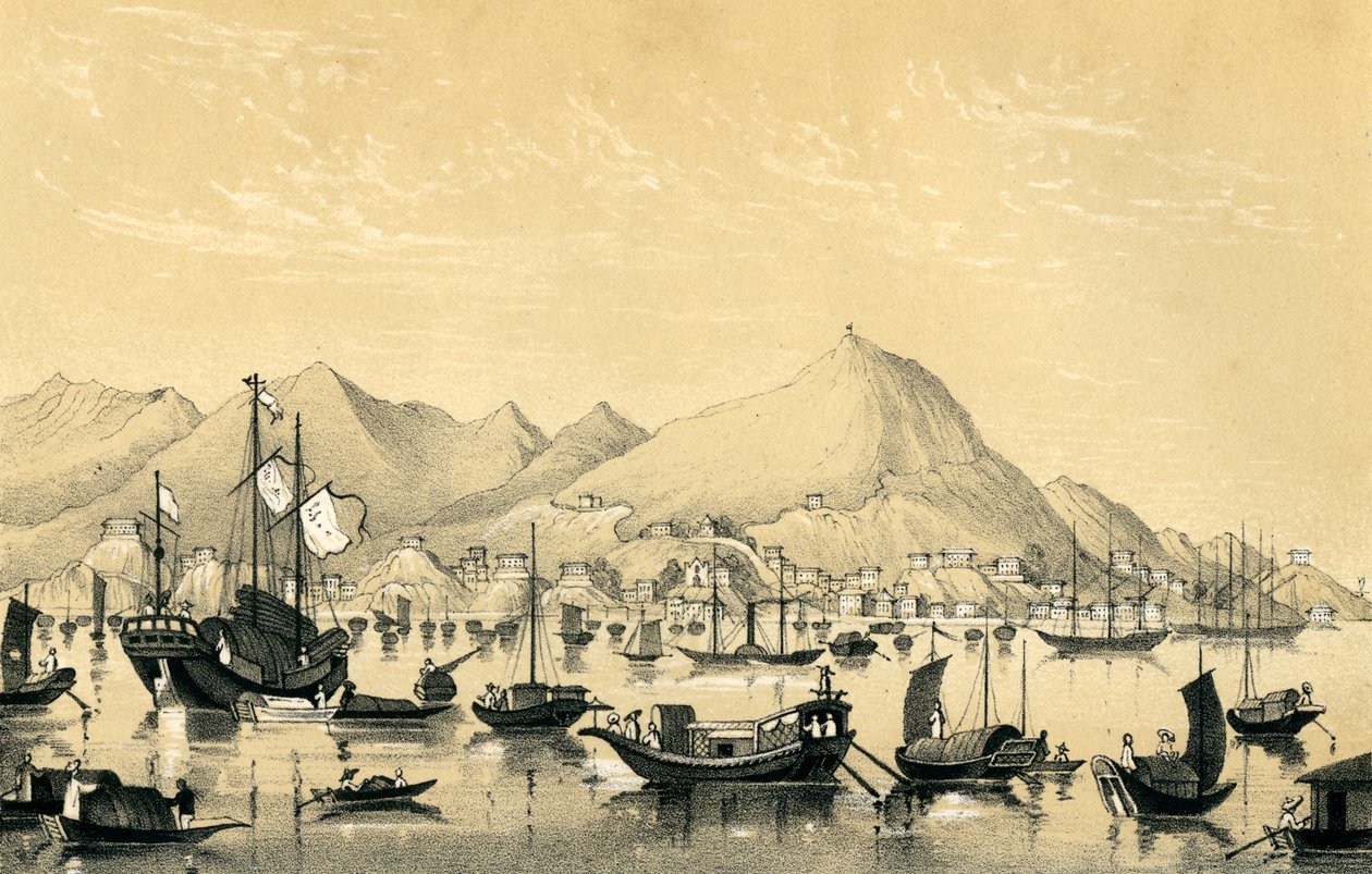 Victoria Town, Hongkong-Insel, 1847 von Unbekannt