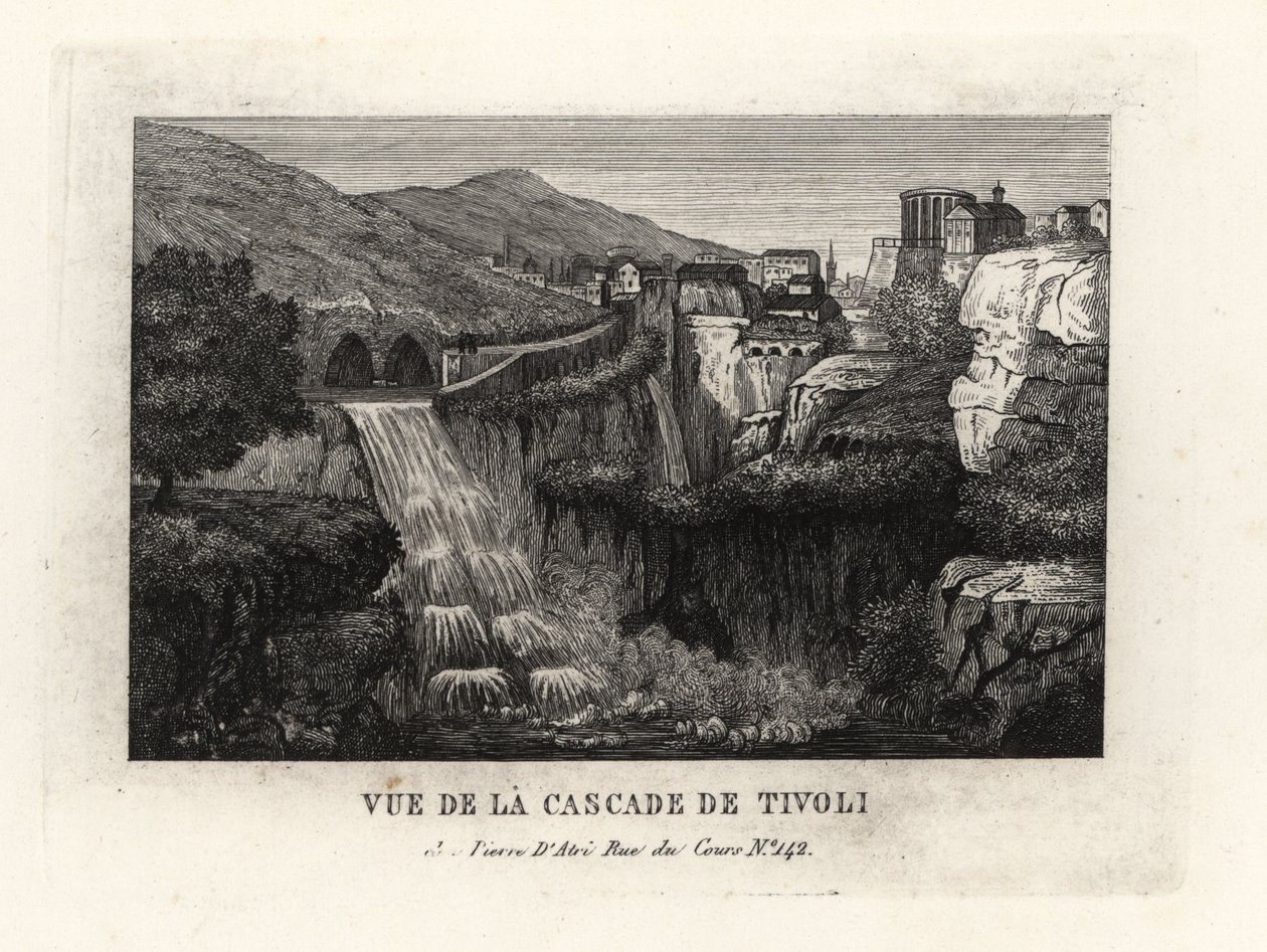 Ansicht der Wasserfälle von Tivoli, Italien von Unbekannt