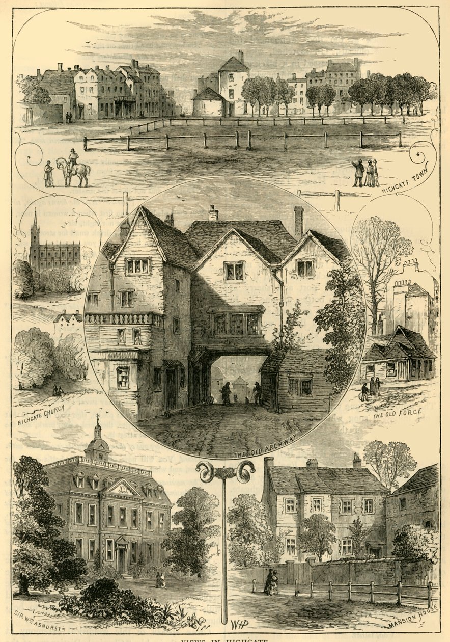 Ansichten in Highgate, um 1876 von Unbekannt