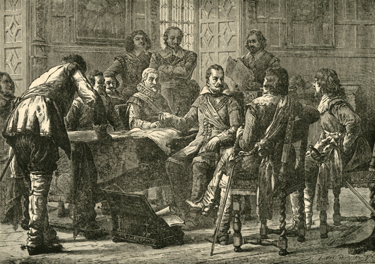 Wallenstein und Tilly halten Kriegsrat, 1626, 1890 von Unbekannt