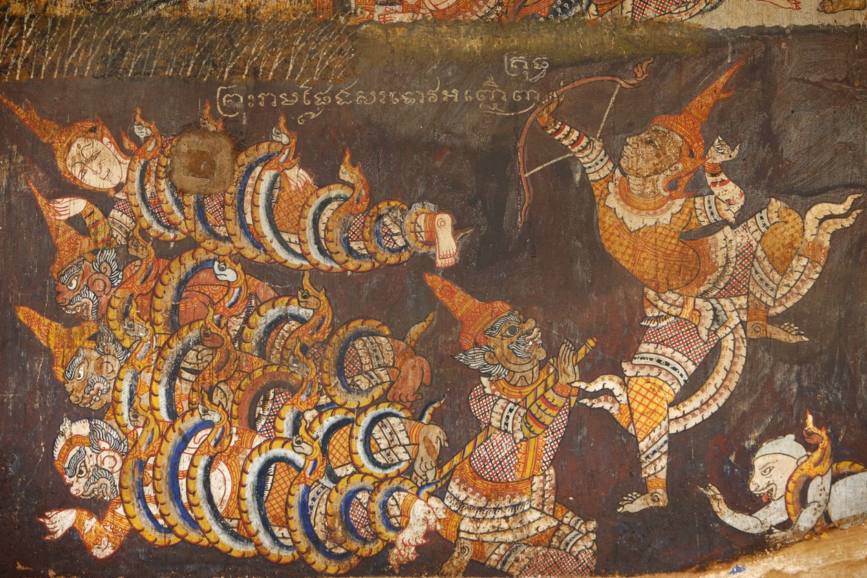Wat Bo, Siem Reap. Wandmalerei des Ramayana von Unbekannt
