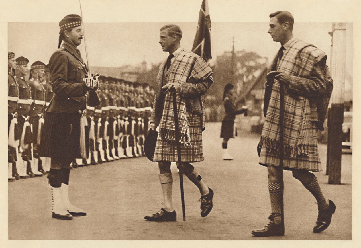Das Balmoral-Tartan tragen, Balmoral, 1936-1937 von Unbekannt