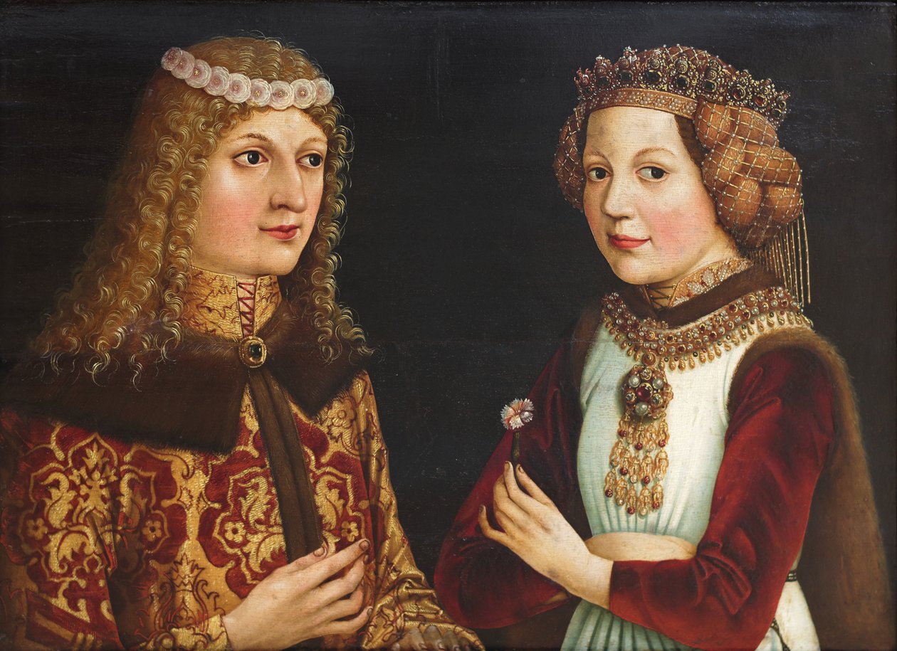 Hochzeitsporträt von Ladislaus dem Nachgeborenen 1440-1457 und Magdalena von Valois 1443-1495 von Unbekannt