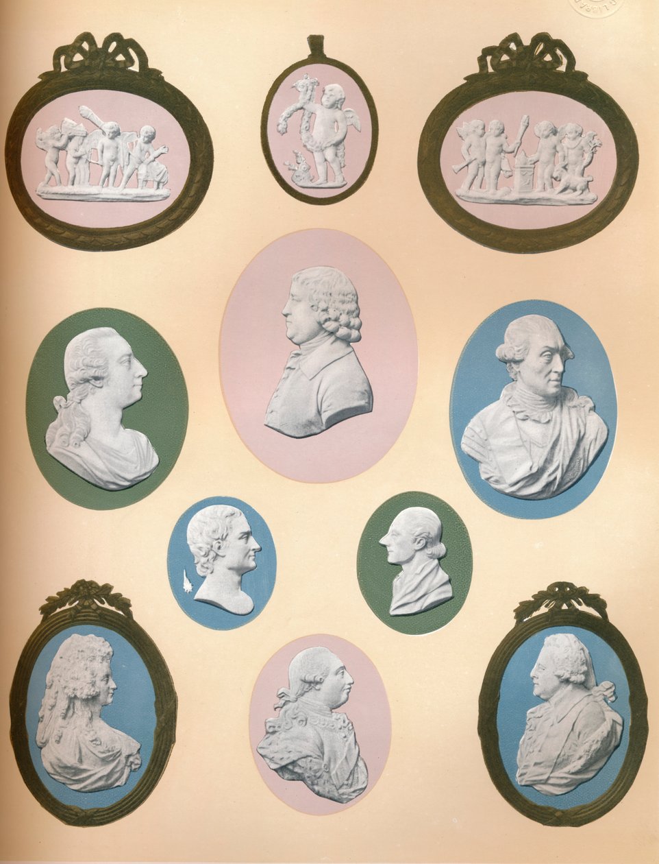 Wedgwood-Porträtmedaillons im Besitz von Messrs. Stoner & Evans von Unbekannt