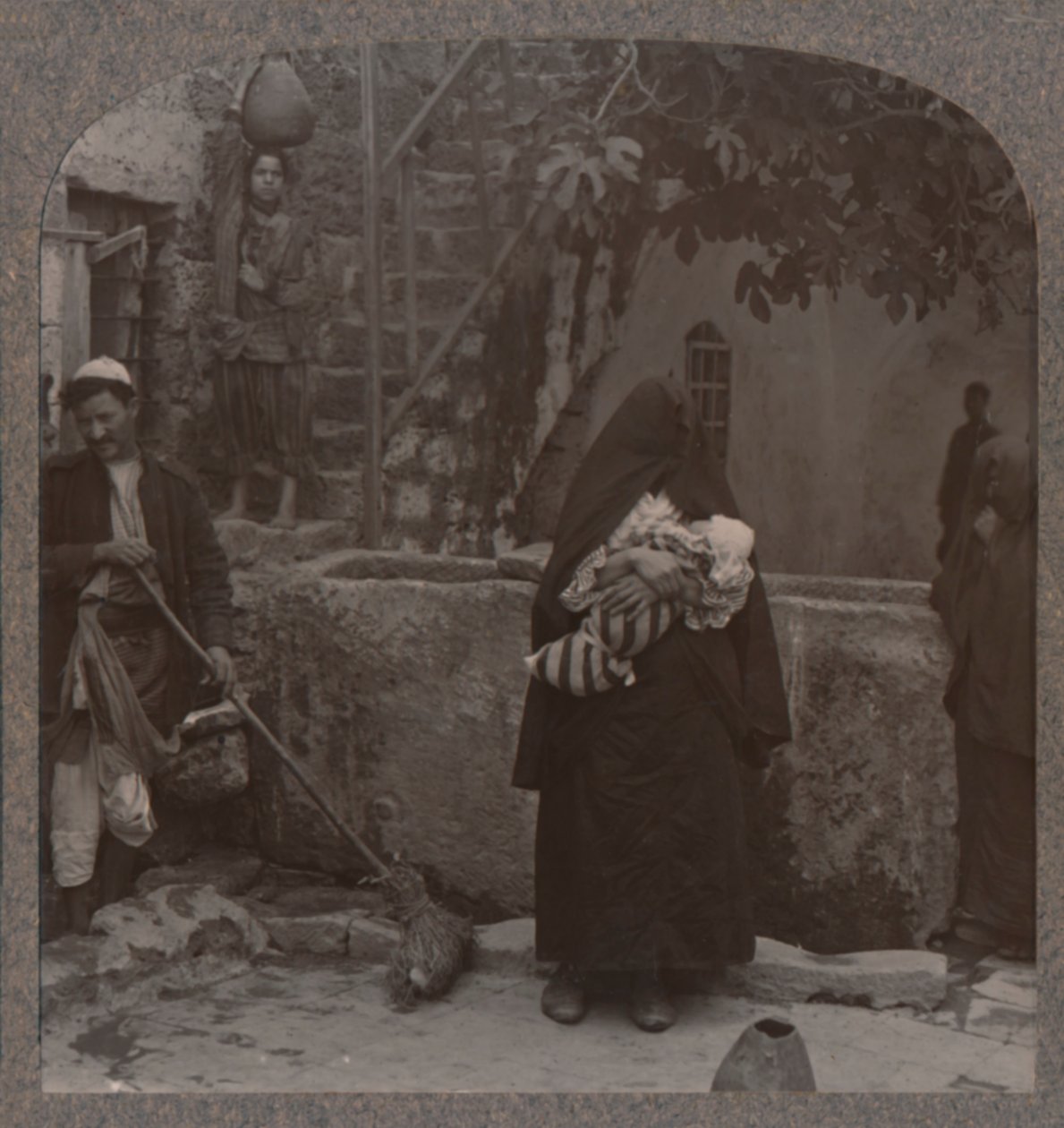Brunnen bei Peters Haus, Jaffa, um 1900 von Unbekannt