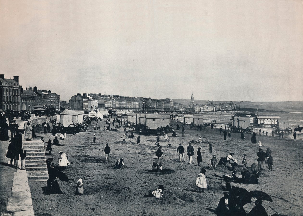 Weymouth - Gesamtansicht der Stadt und des Strandes, 1895 von Unbekannt