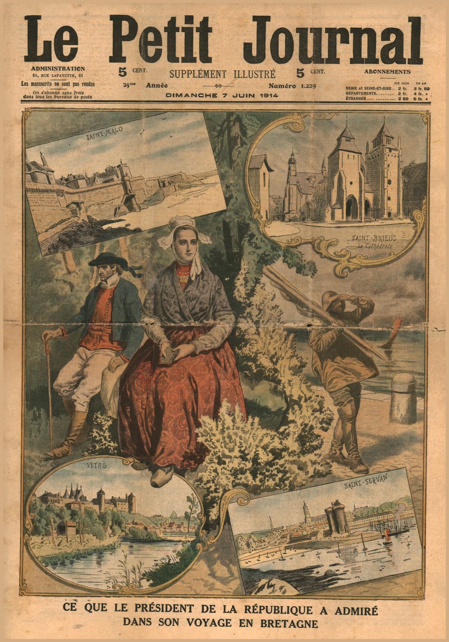 Was der Präsident während seiner Reise in die Bretagne bewunderte, 1914 von Unbekannt