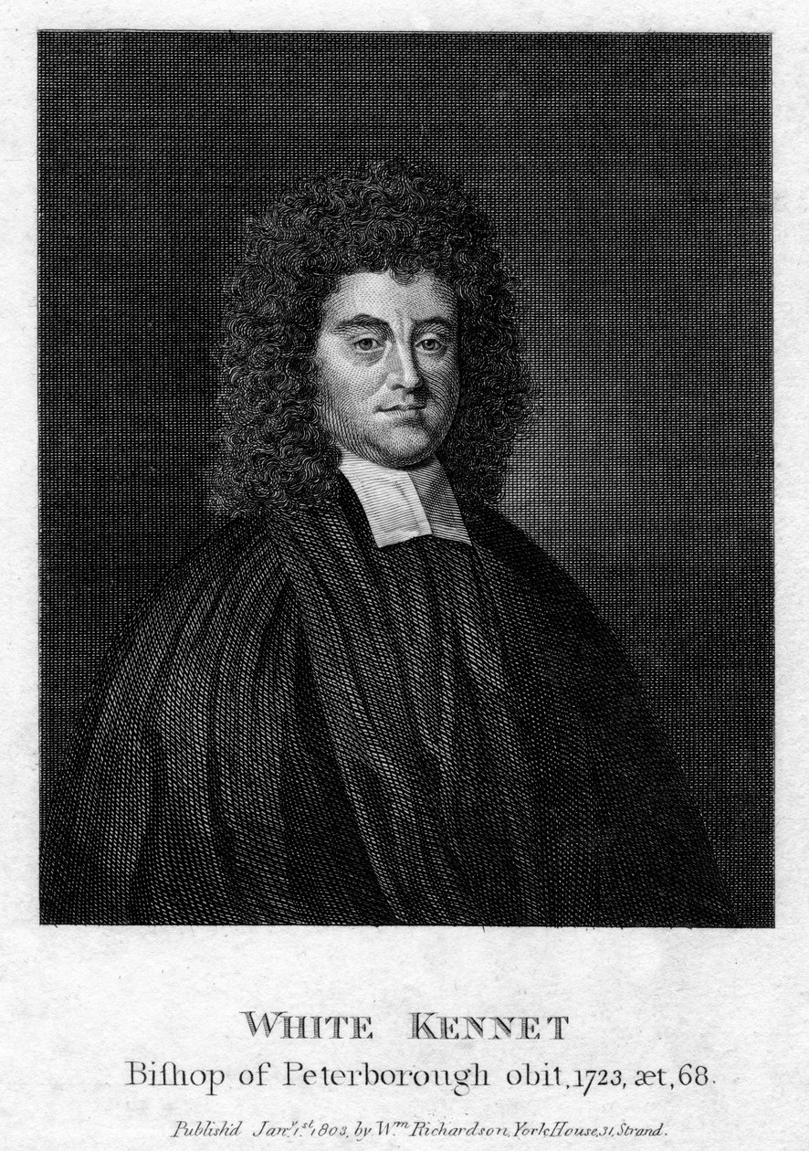 White Kennet 1660-1728, Historiker und Bischof von Peterborough, 1803 von Unbekannt