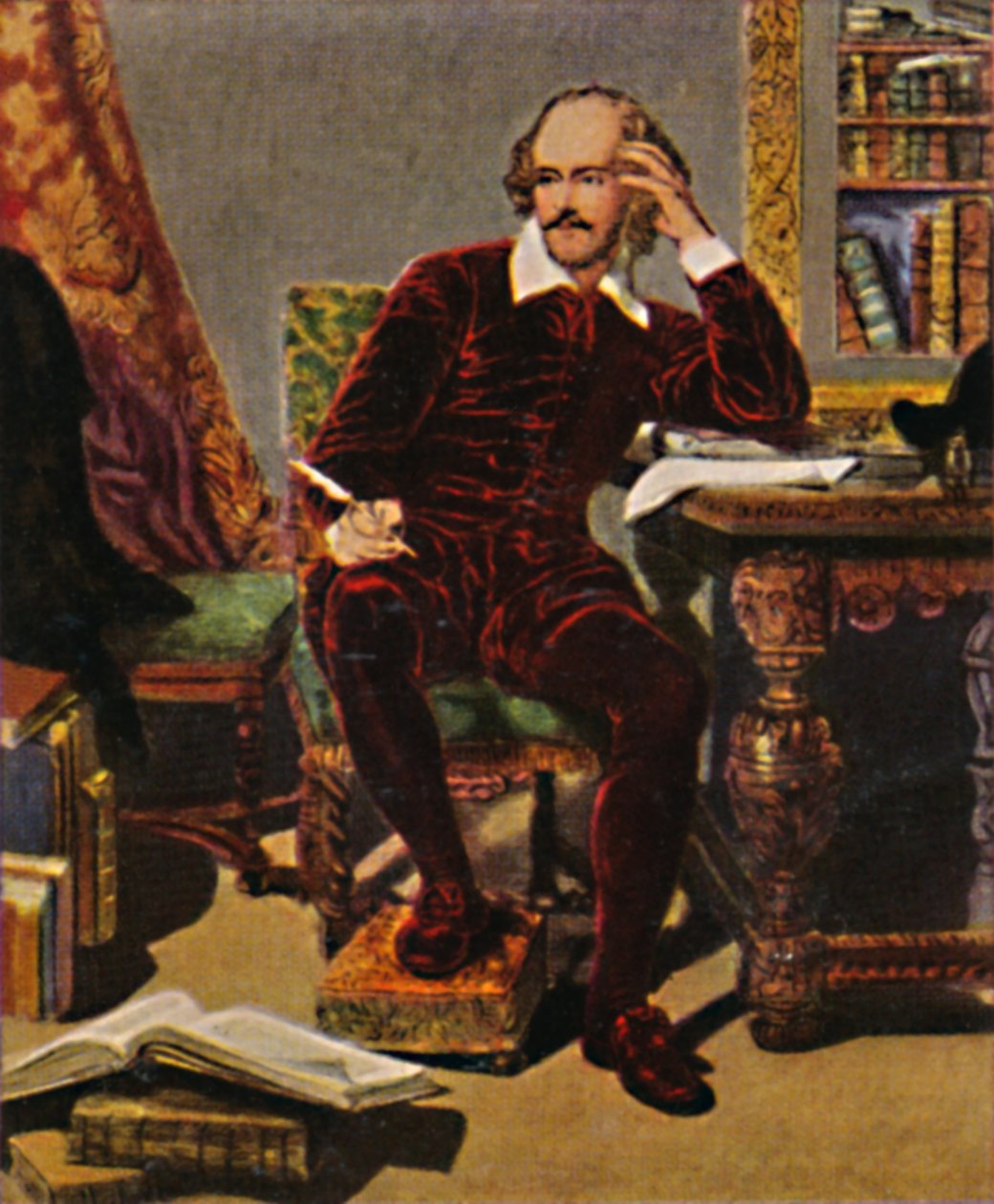 William Shakespeare 1564-1616 - Gemälde von J. Faed, 1934 von Unbekannt