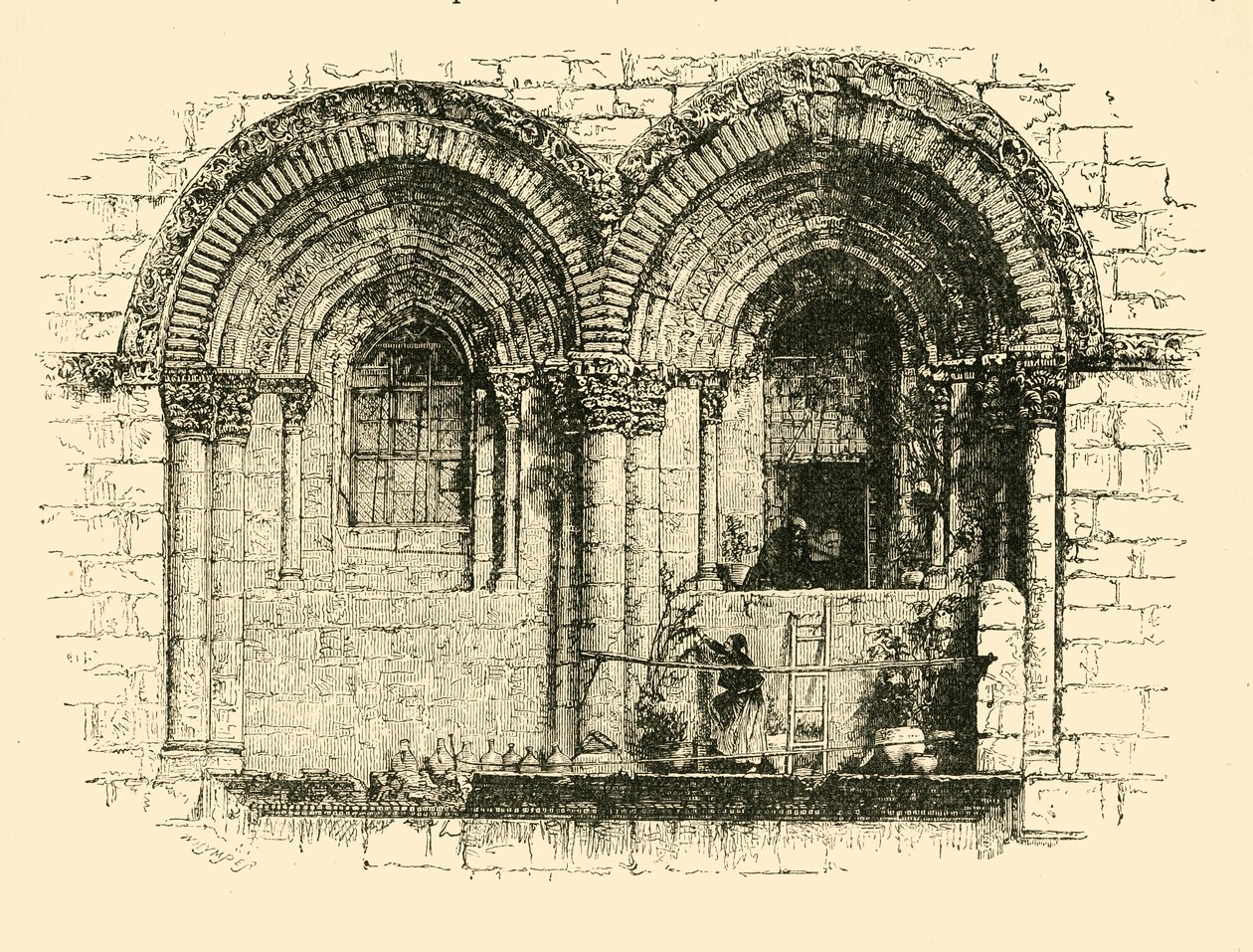 Fenster der Kirche des Heiligen Grabes, Jerusalem, 1890 von Unbekannt