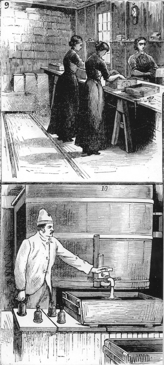 Arbeiter bei der Nobel Explosives Company Limited, Ardeer, Ayrshire, 1884 von Unbekannt