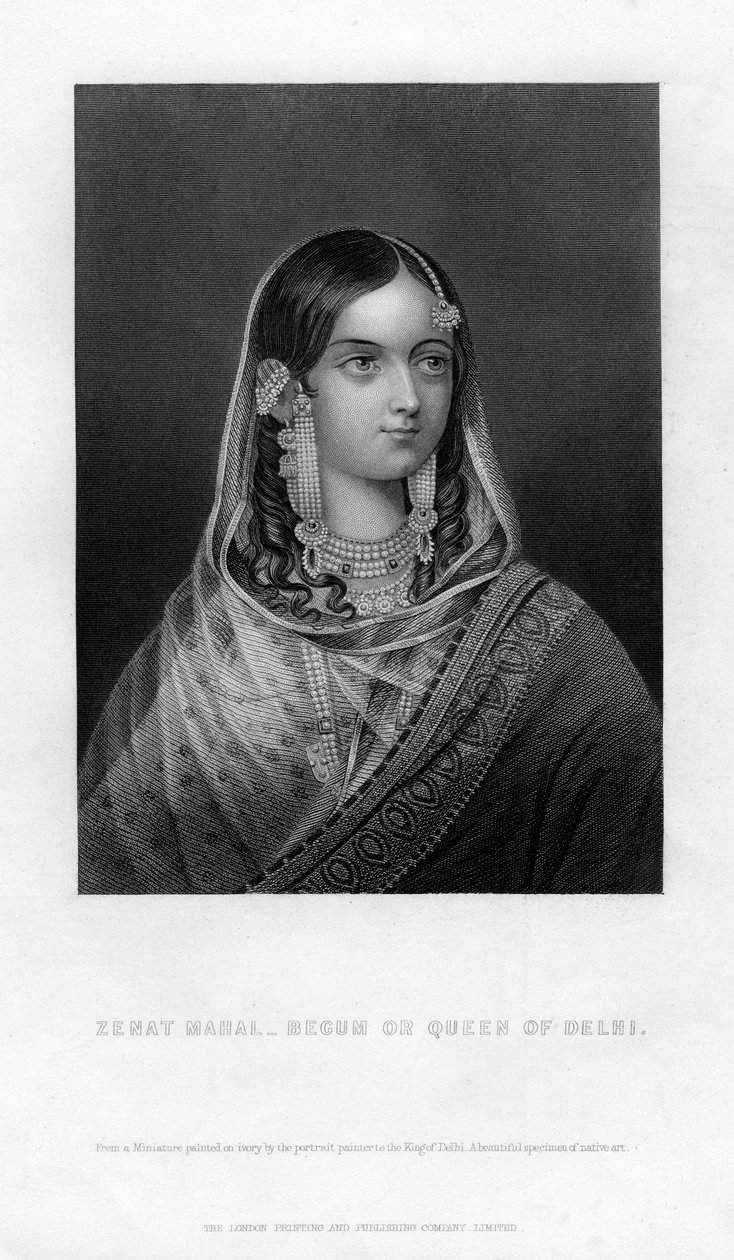 Zenat Mahal - Begum oder Königin von Delhi, 19. Jahrhundert von Unbekannt