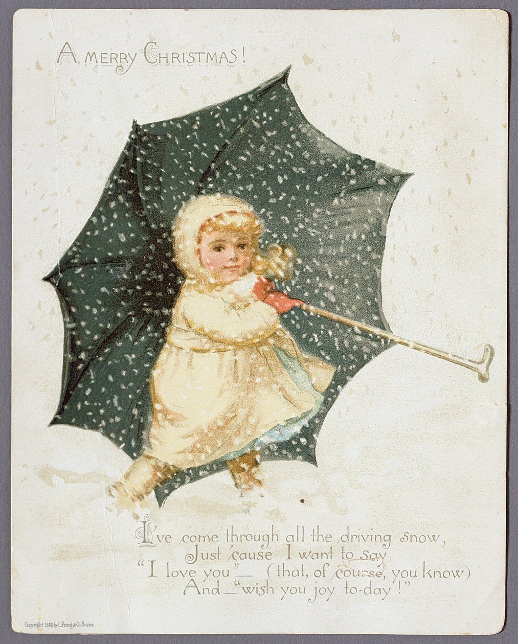 Fröhliche Weihnachten, Weihnachtskarte, 1888 von Unbekannt Unbekannt