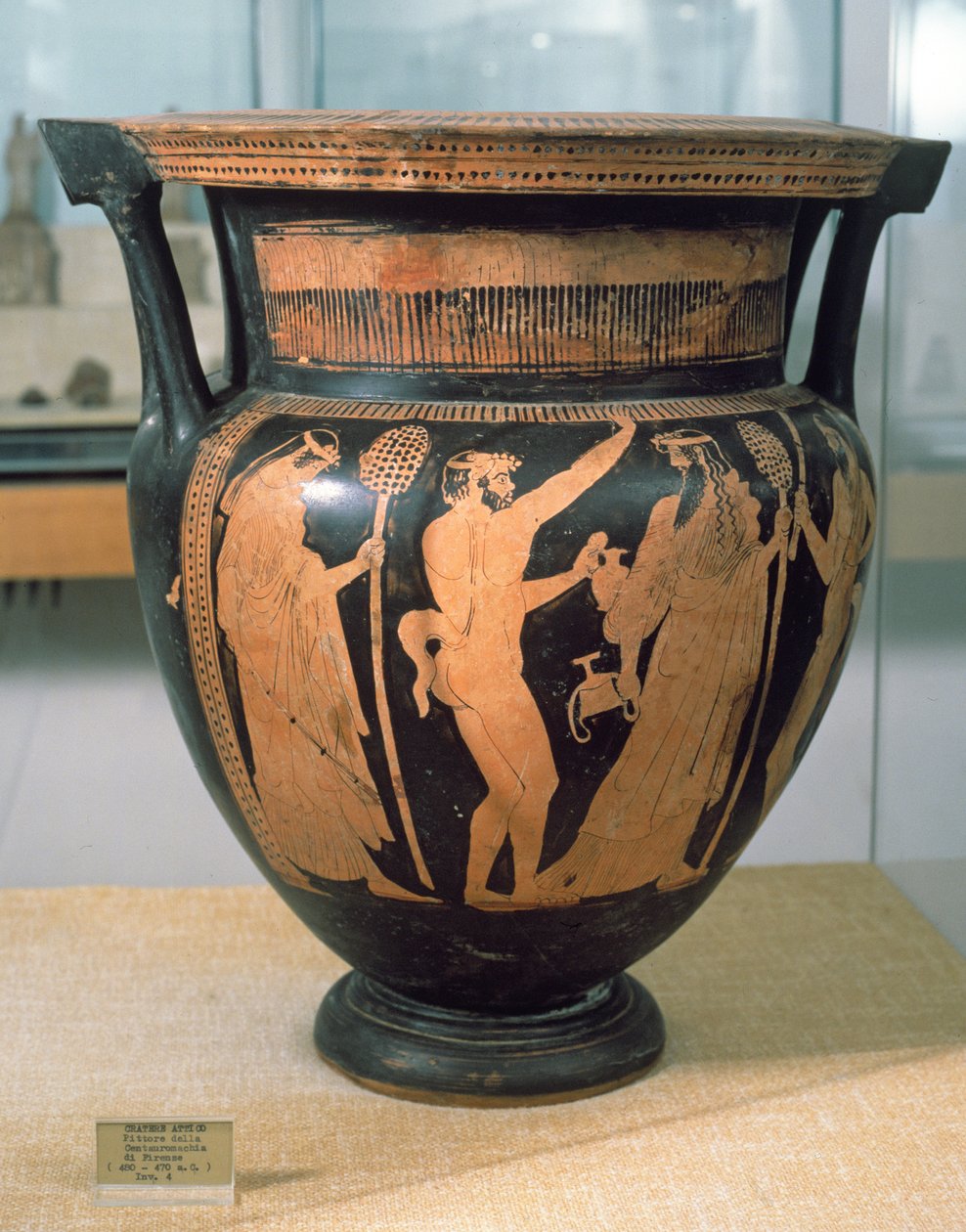 Schwarzfiguriger Krater, vom Maler der Kentauren, ca. 480-470 v. Chr. von Unbekannt Unbekannt