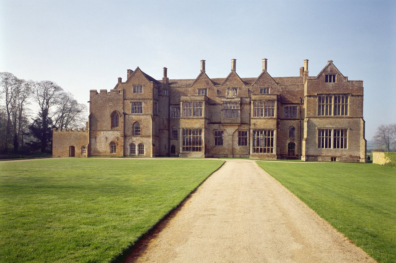 Außenansicht von Broughton Castle, Oxfordshire von Unbekannt Unbekannt