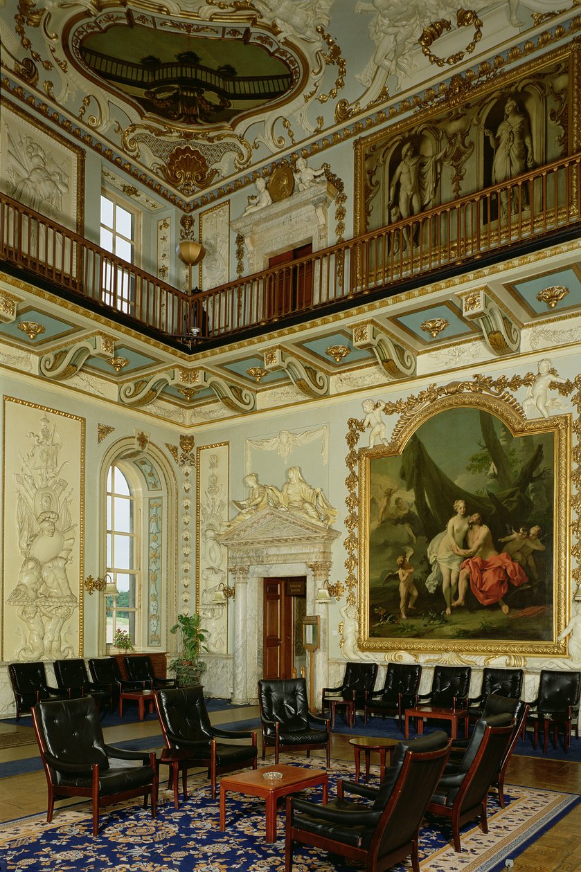 Moor Park, Innenraum der Halle von Jacopo Amigoni (ca. 1675-1752), Hertfordshire, UK von Unbekannt Unbekannt