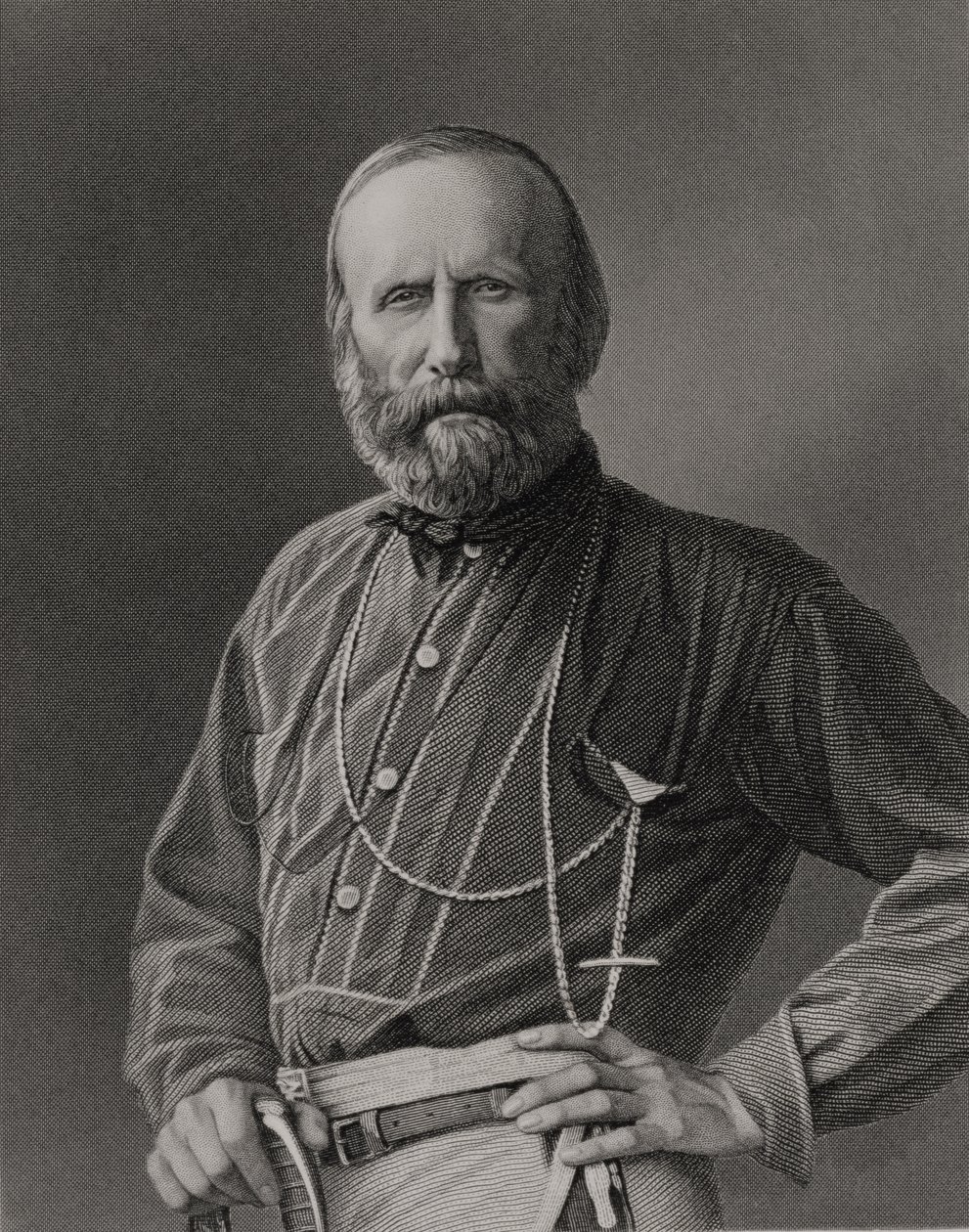 Porträt von Giuseppe Garibaldi (1807-82) graviert von William Holl (1807-71) nach einem Foto, veröffentlicht von William Mackenzie von Unbekannt Unbekannt