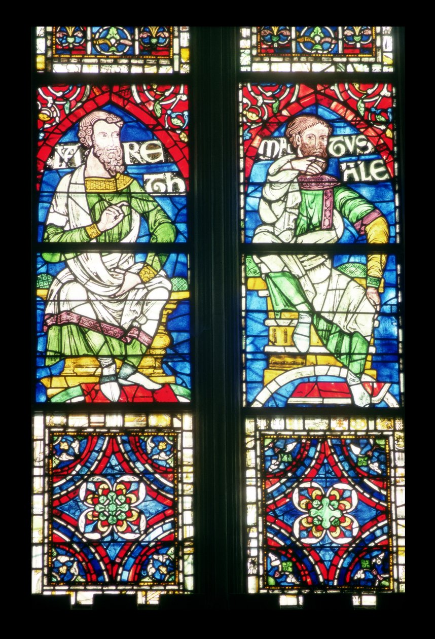Die Propheten Methusalem und Jareth aus dem südlichen Querschiffsfenster, 12. Jahrhundert von Unbekannt Unbekannt