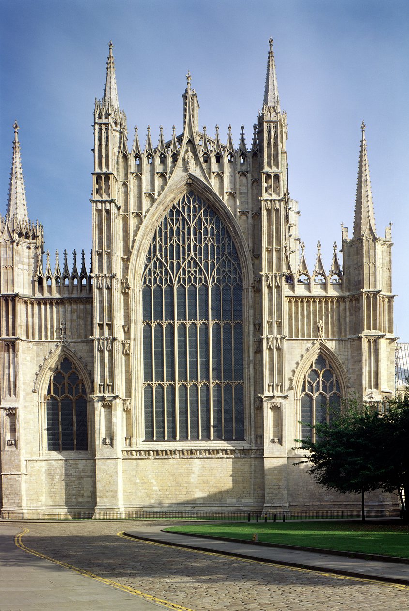 York Minster, Ansicht des Westfensters, 15. Jahrhundert, Yorkshire, UK von Unbekannt Unbekannt