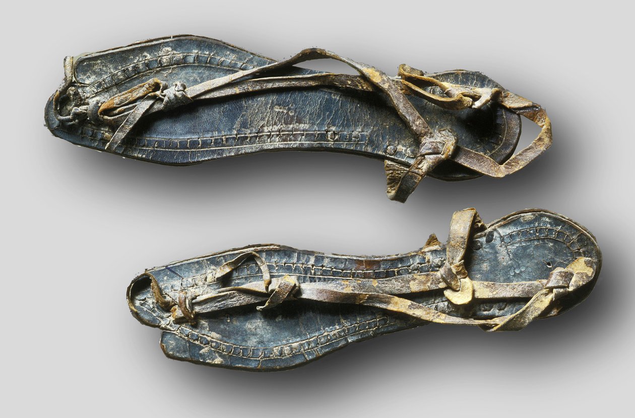 Paar Sandalen aus Masada, Israel von Unbekannt Unbekannt