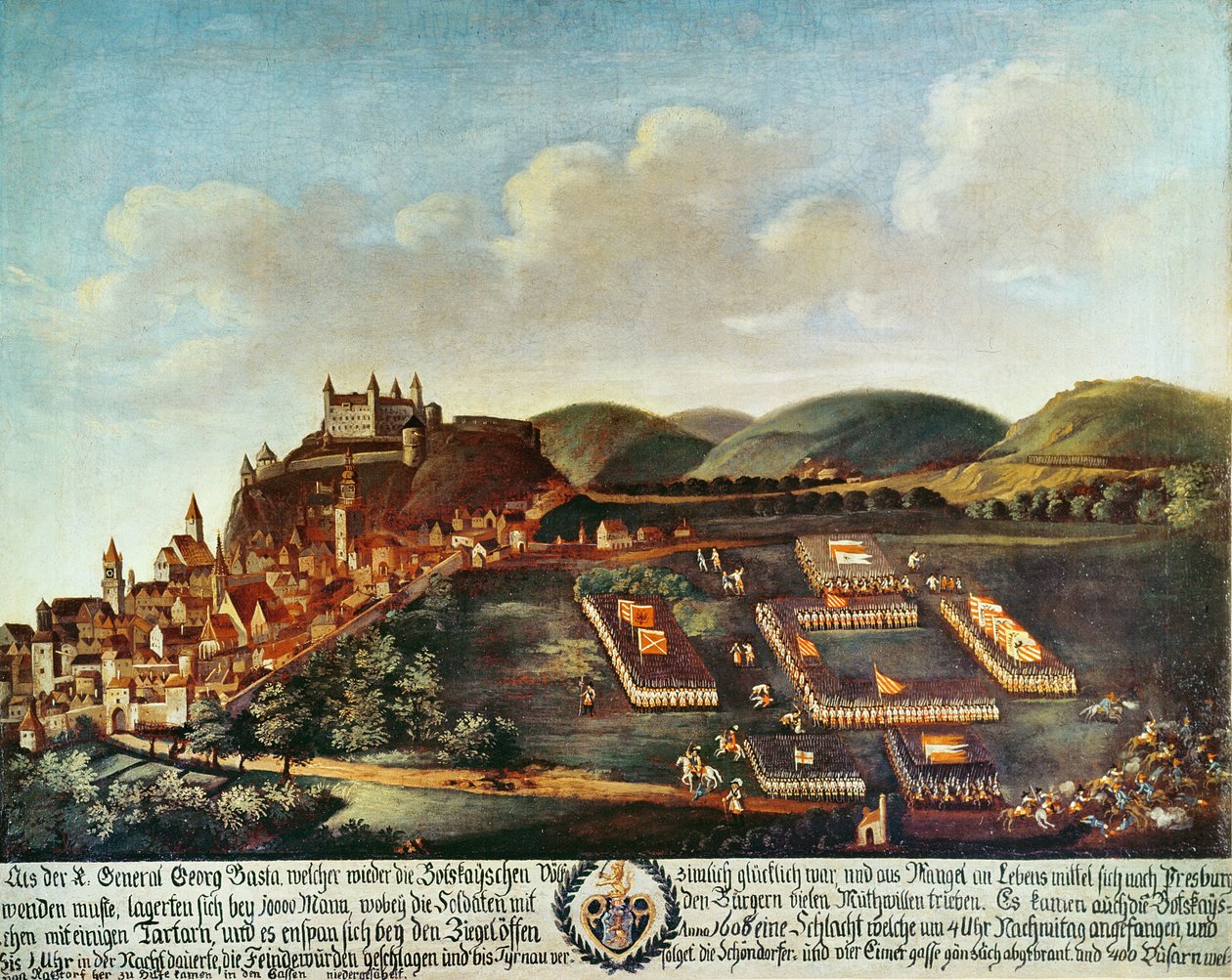 Ankunft der Truppen von General Georg Basta vor Pressburg von Unbekannt Unbekannt