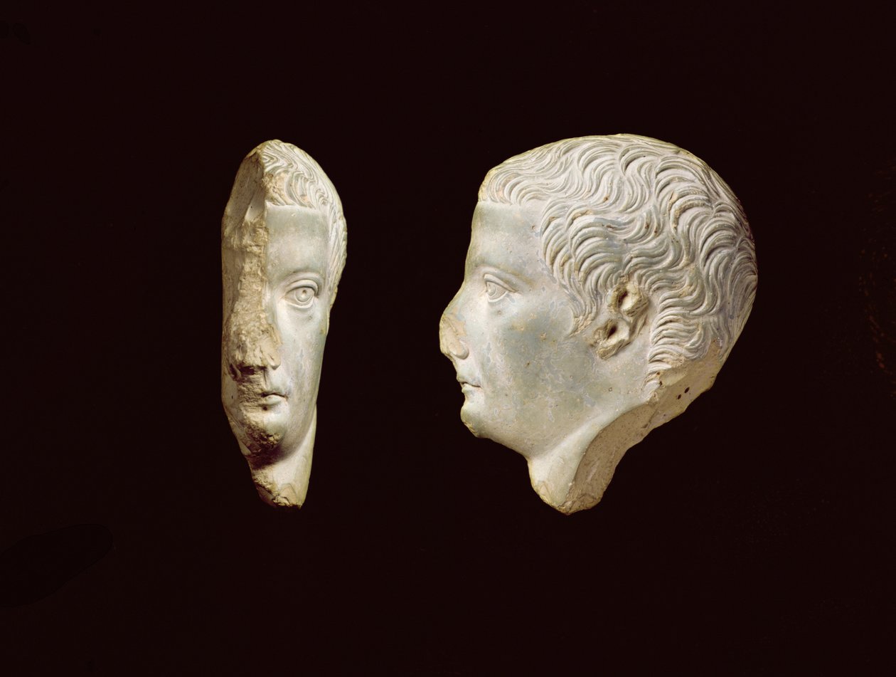 Ein Relief-Boss-Profilporträt des Kaisers Tiberius (14-37) 1. Jahrhundert von Unbekannt