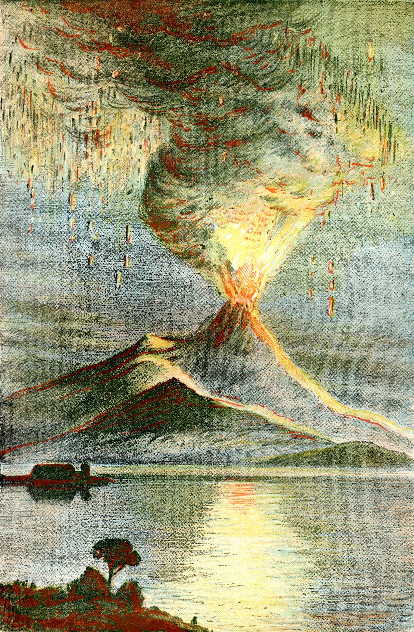 Ein Vulkan im Ausbruch von Unbekannter Künstler
