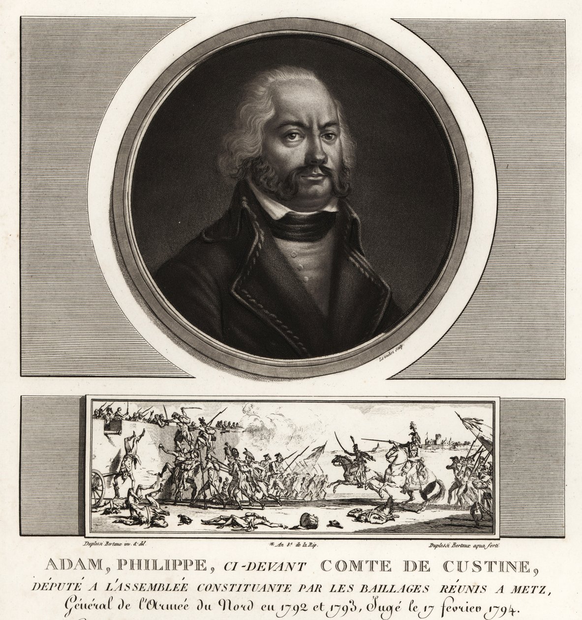Adam Philippe, Comte de Custine, französischer Revolutionsgeneral, wegen Verrats hingerichtet 1793 von Unbekannt