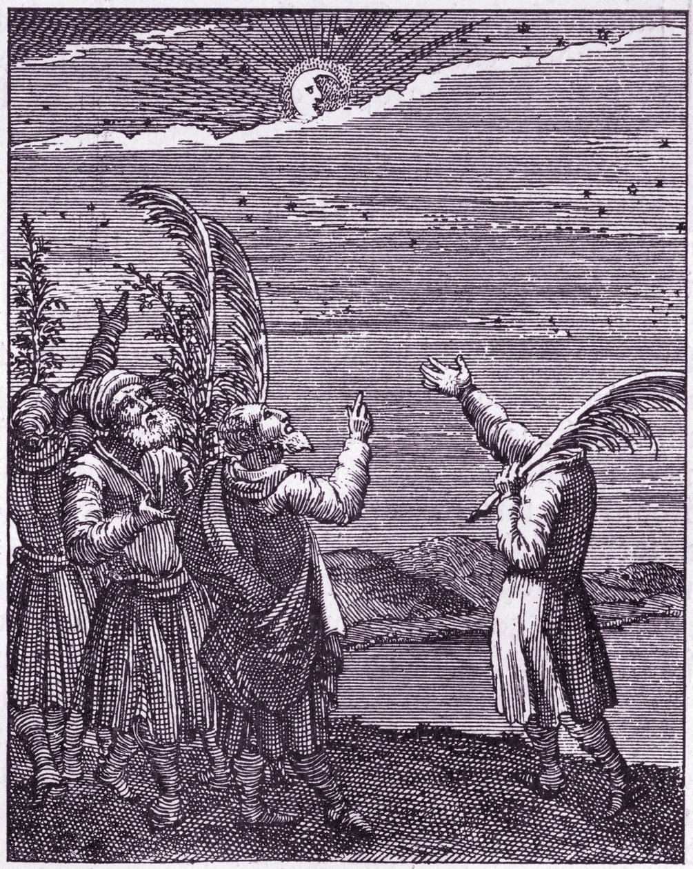 Segen auf den Neumond (aus einem Buch, veröffentlicht in Utrecht) von Unbekannter Künstler