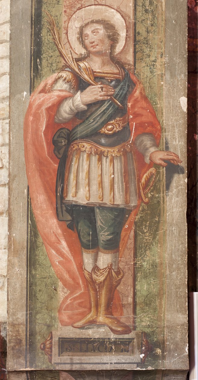 Kirche Saint Lawrence (Església Sant Llorenç). Innenraum. Die Apsis. Detail. Wandmalereien. Barock. von Unbekannt
