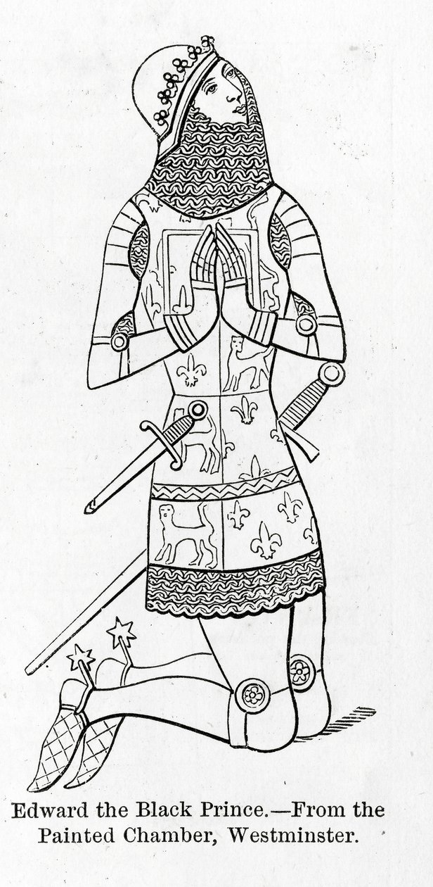 Edward der Schwarze Prinz, aus der bemalten Kammer, Westminster, 1896 von Unbekannt