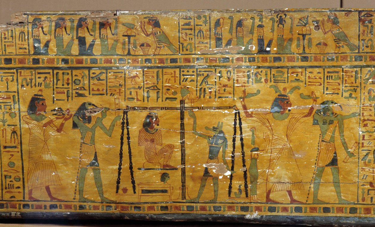 Ägypten: Detail des Sarkophags von Khonsoure von Unbekannter Künstler