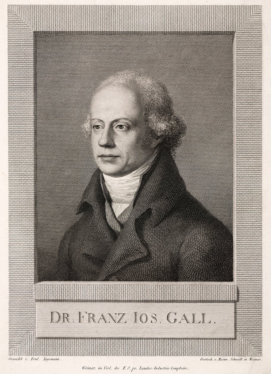 Franz Joseph Gall, deutscher Anatom und Phrenologe, ca. 1800 von Unbekannt