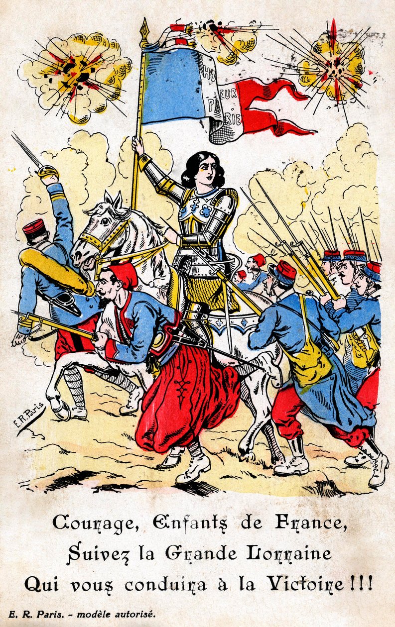 Französische Postkarte, die Jeanne d