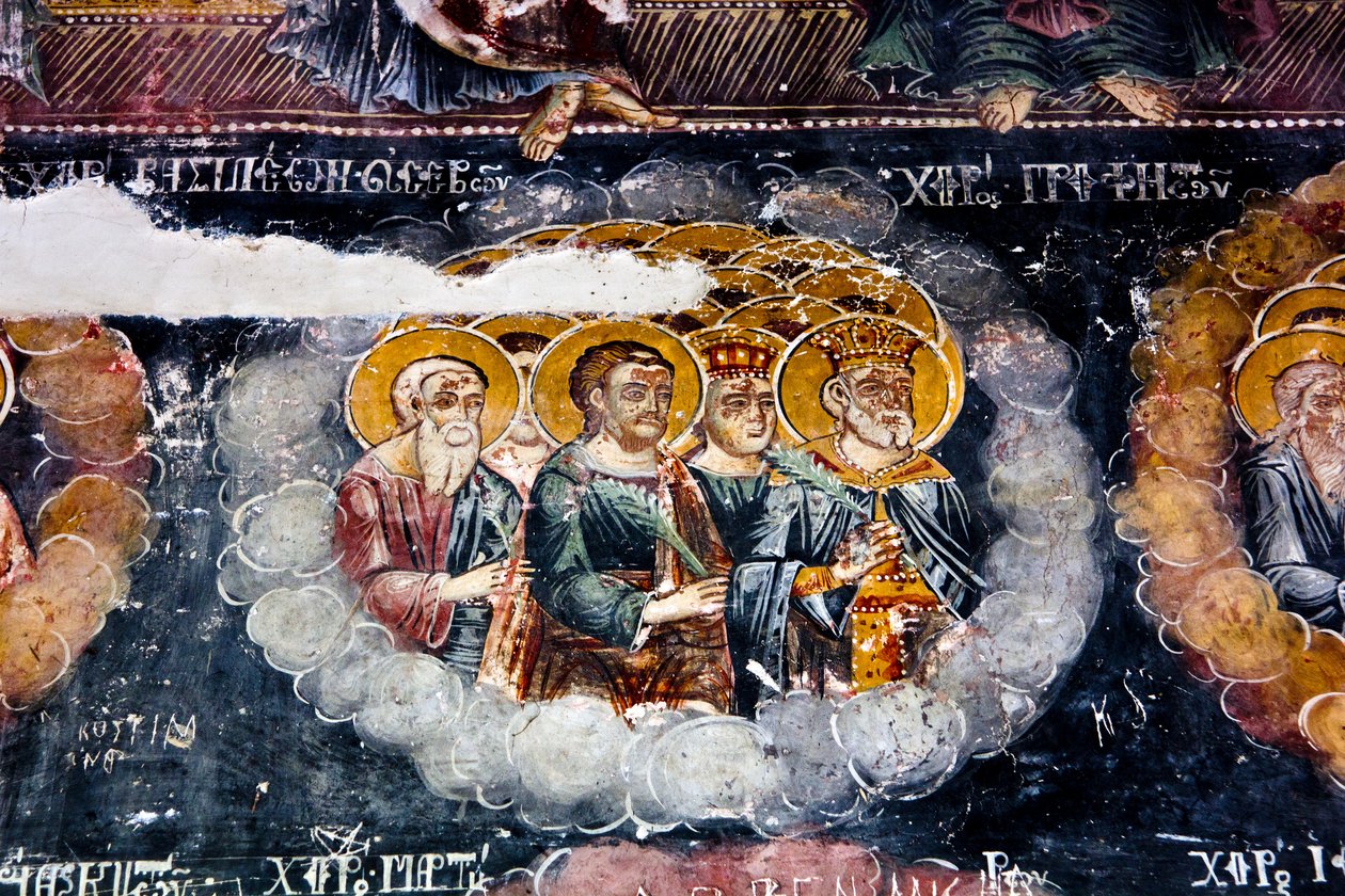 Fresko in der St. Marienkirche, Leusa, Albanien von Unbekannt
