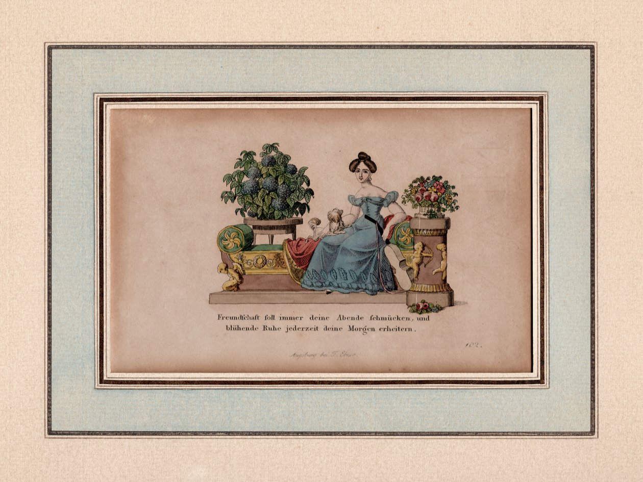 Freundschaft soll immer deine Abende schmücken, Augsburg, ca. 1830 von Unbekannter Künstler