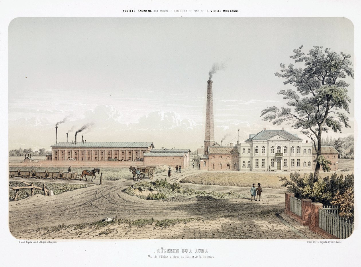 Allgemeine Industrieszenen Zinkwerke in Mülheim an der Ruhr, Deutschland von Unbekannt