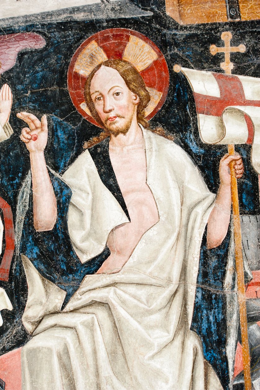 Gotisches Fresko; Auferstehung; 5. Kreuzgang; Kathedrale; Brixen; Südtirol; Italien von Unbekannt