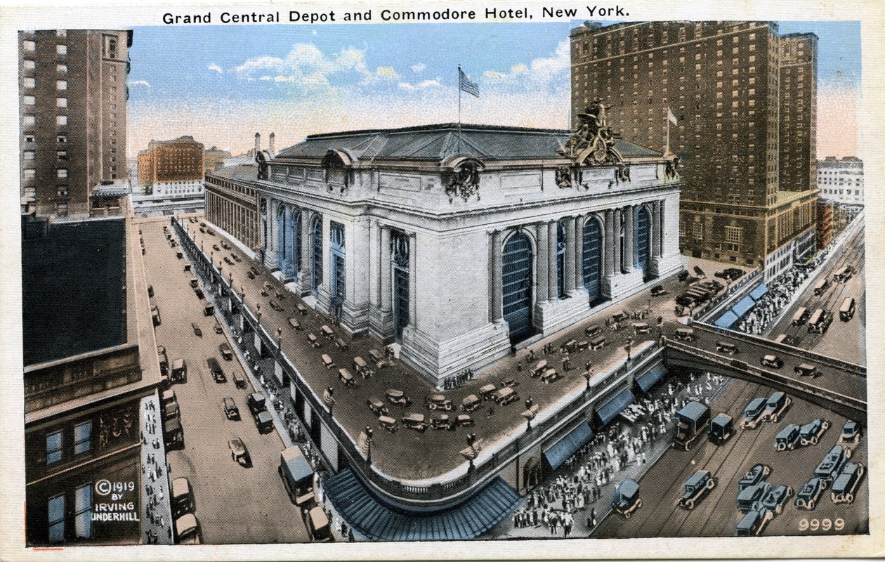 Grand Central Depot und Commodore Hotel, New York von Unbekannter Künstler