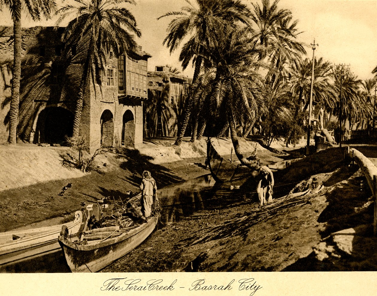 Irak - Der Serai Creek - Basra Stadt von Unbekannter Künstler