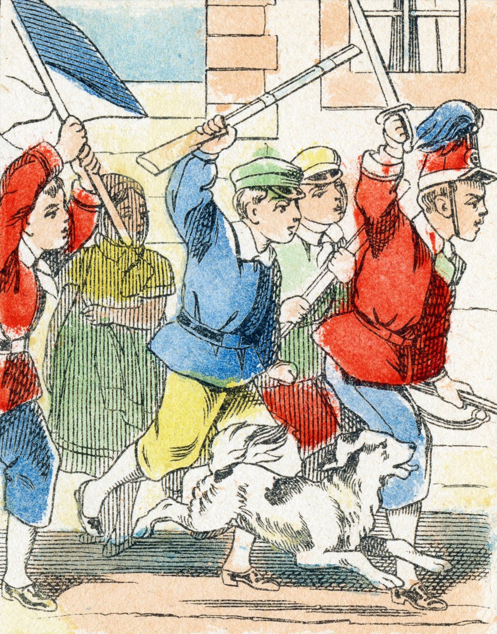 Spiel: Angriff - Alphabet - Kinderunterhaltung - Image Epinal, populäre Serie ca. 1890 von Unbekannt